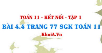 Bài 4.4 trang 77 SGK Toán 11 tập 1 Kết nối tri thức